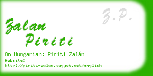 zalan piriti business card